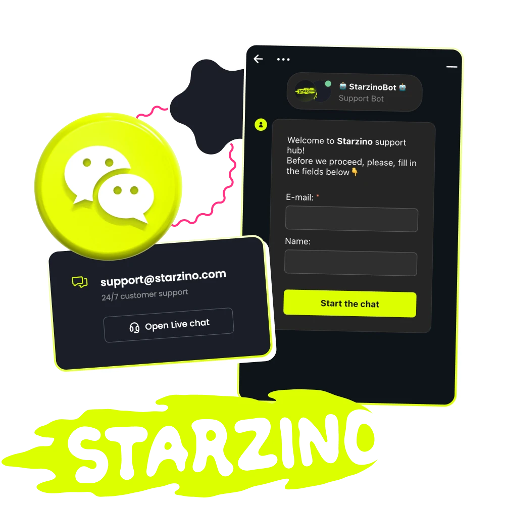 Online casino Starzino beschikt over een technische ondersteuningsdienst die u helpt bij het oplossen van al uw vragen.
